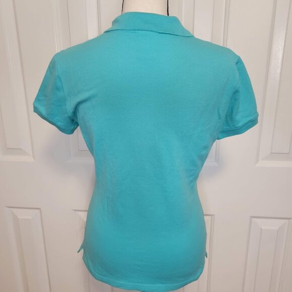 Lacoste Turquoise Stretch Polo Shirt Women’s Size 38 (U.S. 6–8) - Picture 3 of 5